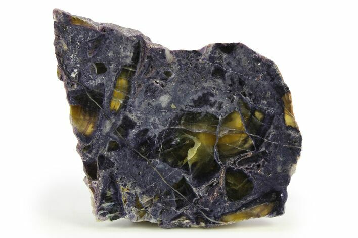 Colorful, Polished Fluorite and Sodalite Slab - Mozambique #304990